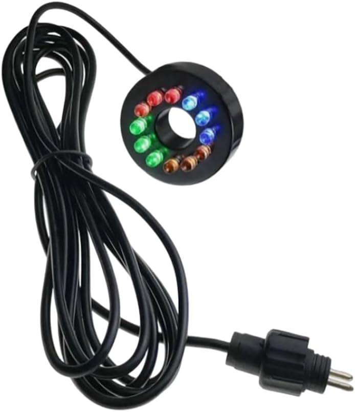 SGSLT حلقة أضواء تحت الماء 12-LED بديلاً 12V مضاءة تحت الماء نافورة بركة أضواء تحت الماء (تغير اللون ببطء) - Image 1
